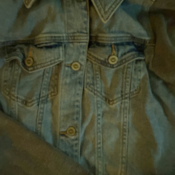 Hollister Hooded Button Up Denim Cotton Sweater - Picture 7 of 9